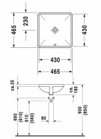 DURAVIT STARCK-3 LAVABO BAJO ENCIMERA